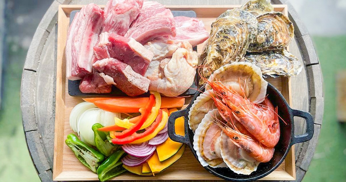 海鮮&3種のお肉が楽しめる「Premium BBQ」のイメージ