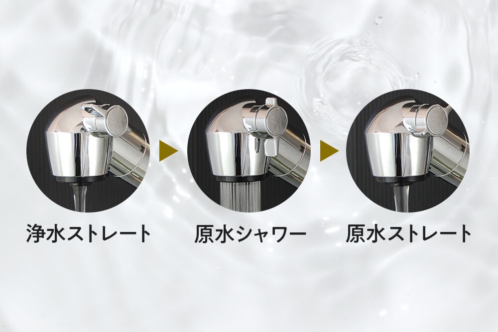 3つの吐水モード