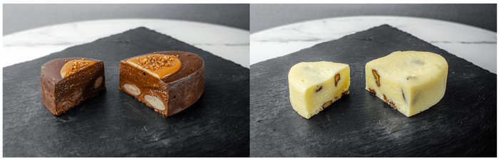 選べるスイーツ/左:花豆ショコラテリーヌ/右:ホワイトショコラテリーヌ ※ミニサイズでの提供となります