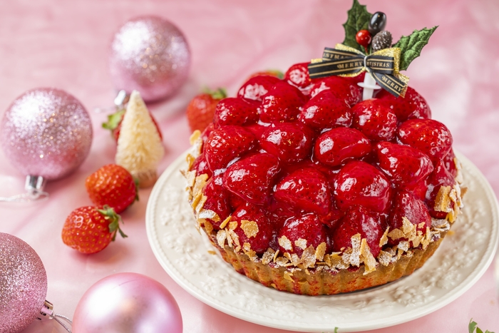 クリスマスボンボンいちごタルト