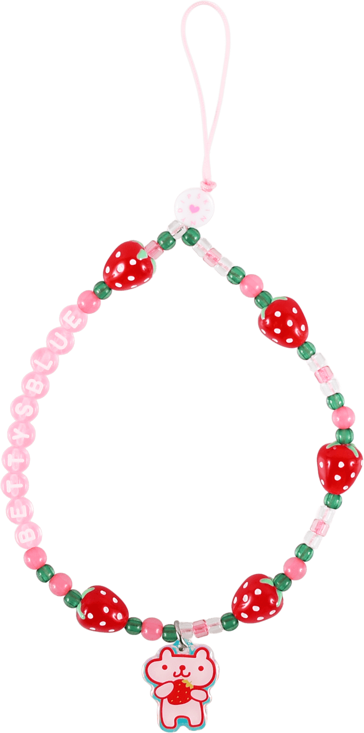 ビーズフォンストラップ ストロベリー