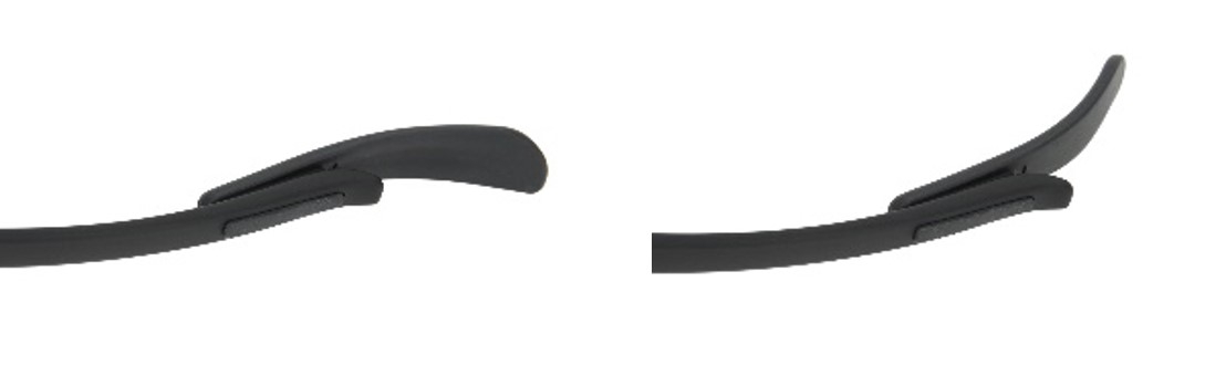 ▲テンプル(つる)先の「Zoff CLAP CLICK 構造」(特許出願中)