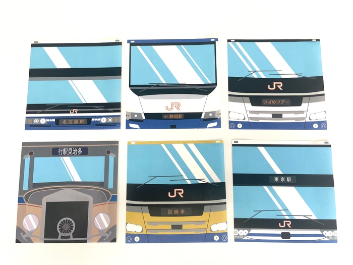 左上:国産2階建てバス 中上:高速バス 右上:高速バス 左下:国鉄バス 中下:乗務員訓練車 右下:外国製2階建てバス