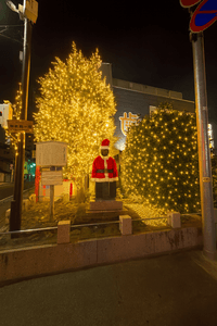双木利一像のサンタとクリスマスツリー（イメージ）