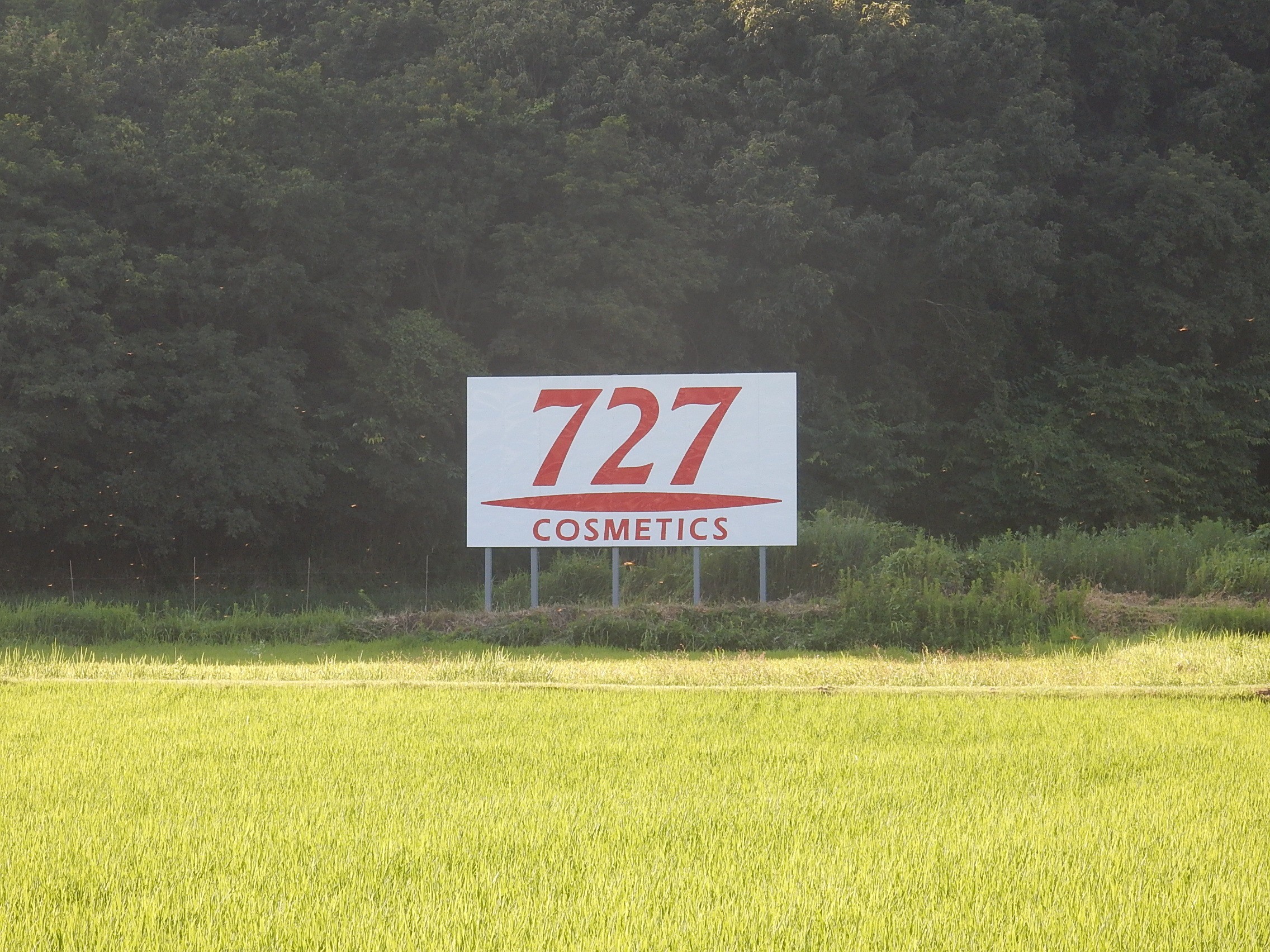 新幹線から見える「727」と書かれた 謎の看板でおなじみのセブンツー