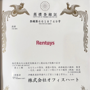レントイスの商標登録証
