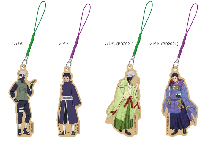 描き下ろしイラストを含む4種類の木製ストラップ