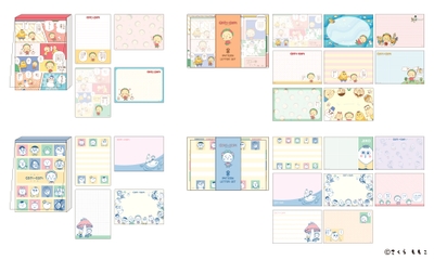 『メモA6』 全2柄 各495円（税込） 『8柄レターセット』 全2柄 各660円（税込）