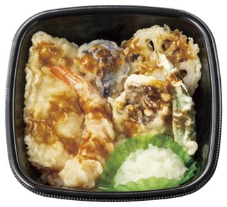 エビ/イカ/カレイ/野菜3種　おろし得天丼　602円(税込650円)