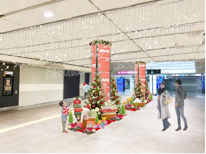 FARURU間通路クリスマス装飾