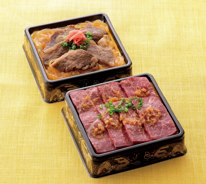 鹿児島市【姫ファーム】黒毛姫牛のローストビーフ&Beef Bowl 2段重