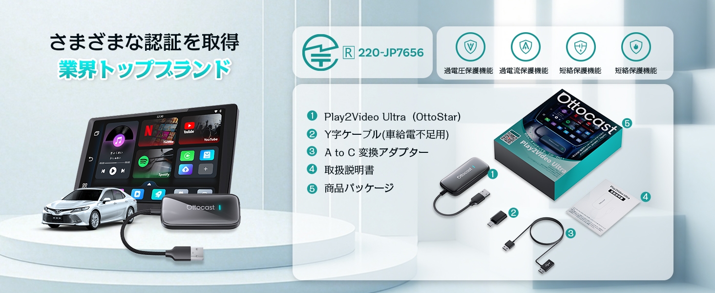 技適認証&安心保護機能付