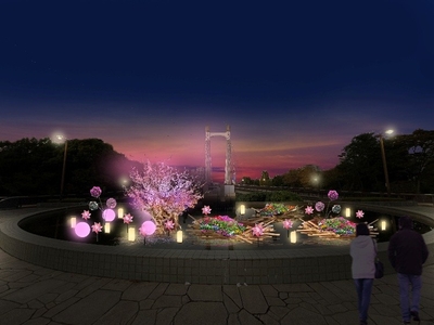 噴水広場ライトアップイメージ