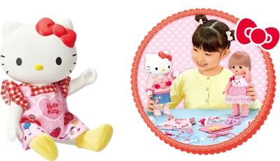 メルちゃんとハローキティのコラボ！ 「おせわだいすき ハローキティ」が新登場！ 主な玩具専門店・量販店で、8月3日(土)に発売いたします。