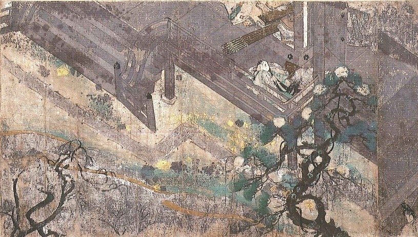 寝覚物語絵巻(部分)