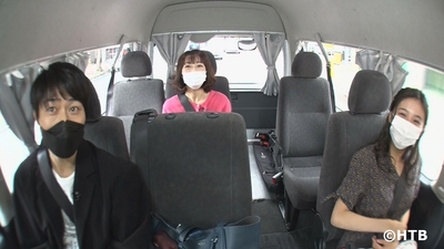 左から戸次重幸、高橋春花アナ、森唯菜アナ(C)HTB