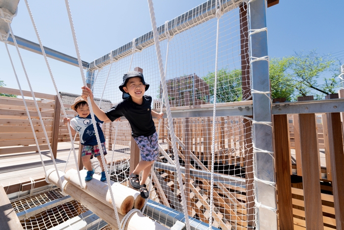 アスレチックの部分はスタッフが手作りしました!
