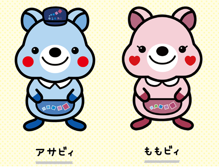 オリジナルキャラクター「アサビィ」「ももビィ」