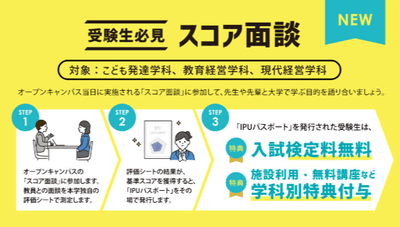 オープンキャンパス特典　スコア面談