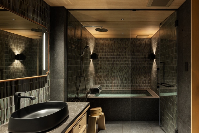 落ち着いた雰囲気でプライベート感を重視した内風呂