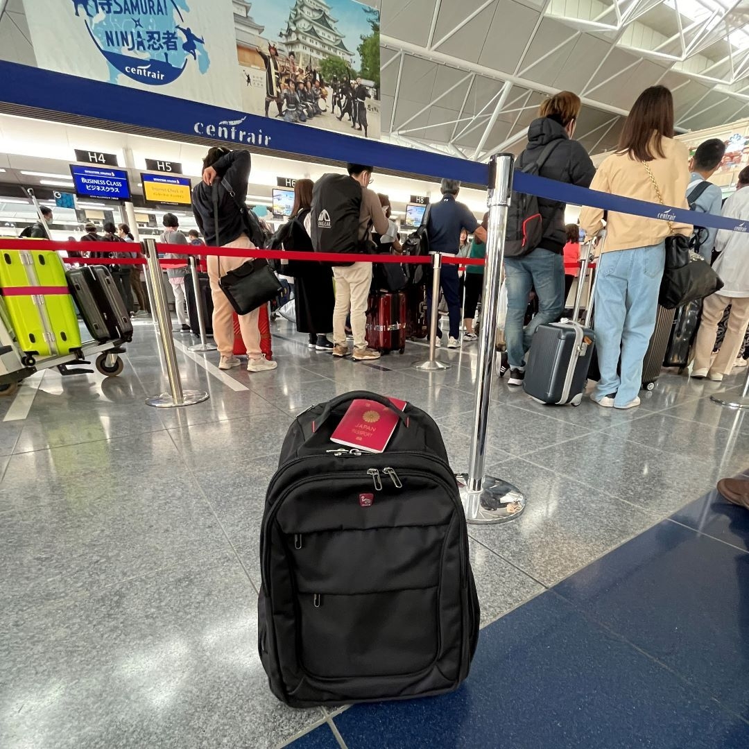 衣類乾燥バルーン持参で荷物を減らした状態