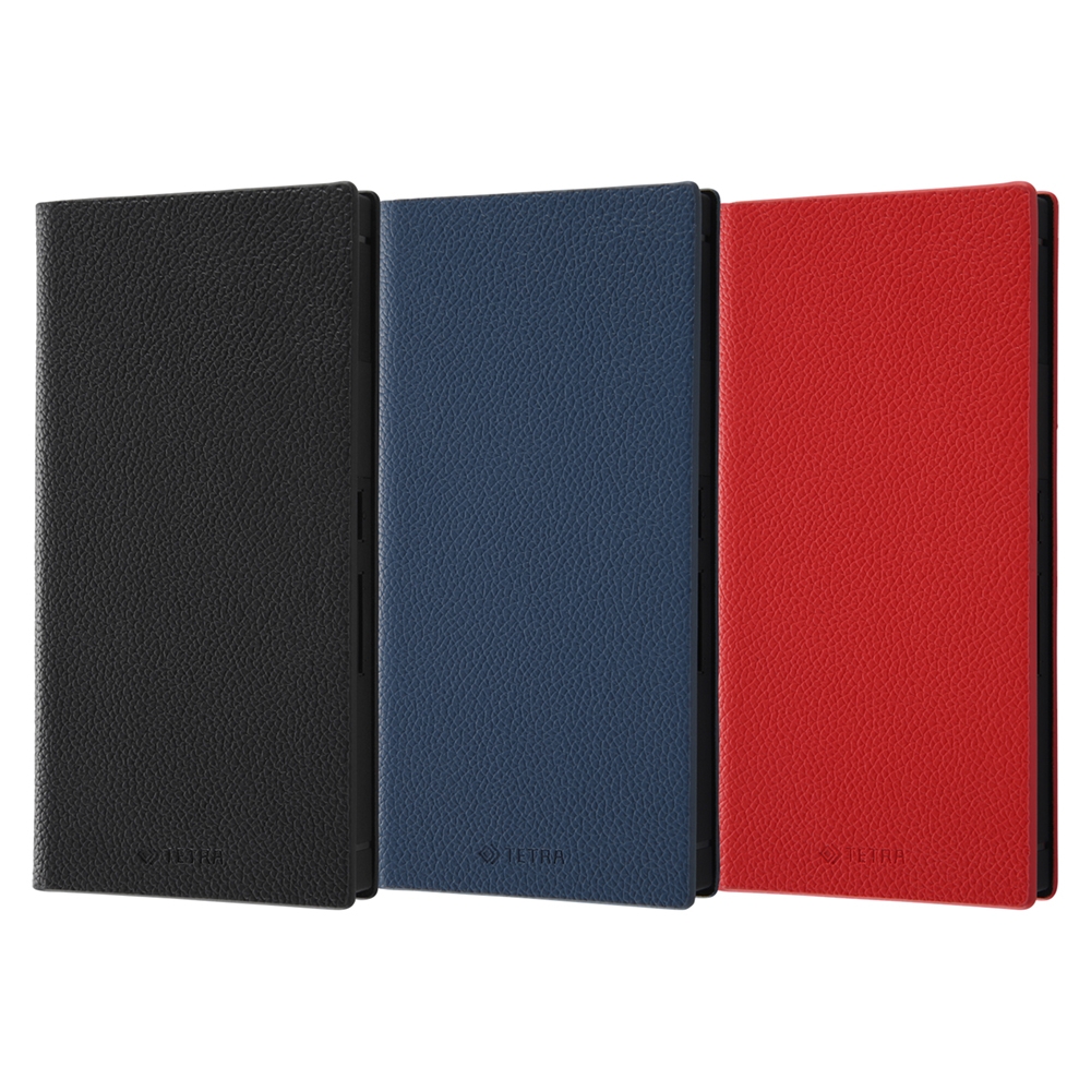 耐衝撃 手帳型レザーケース TETRA サイドマグネットラック