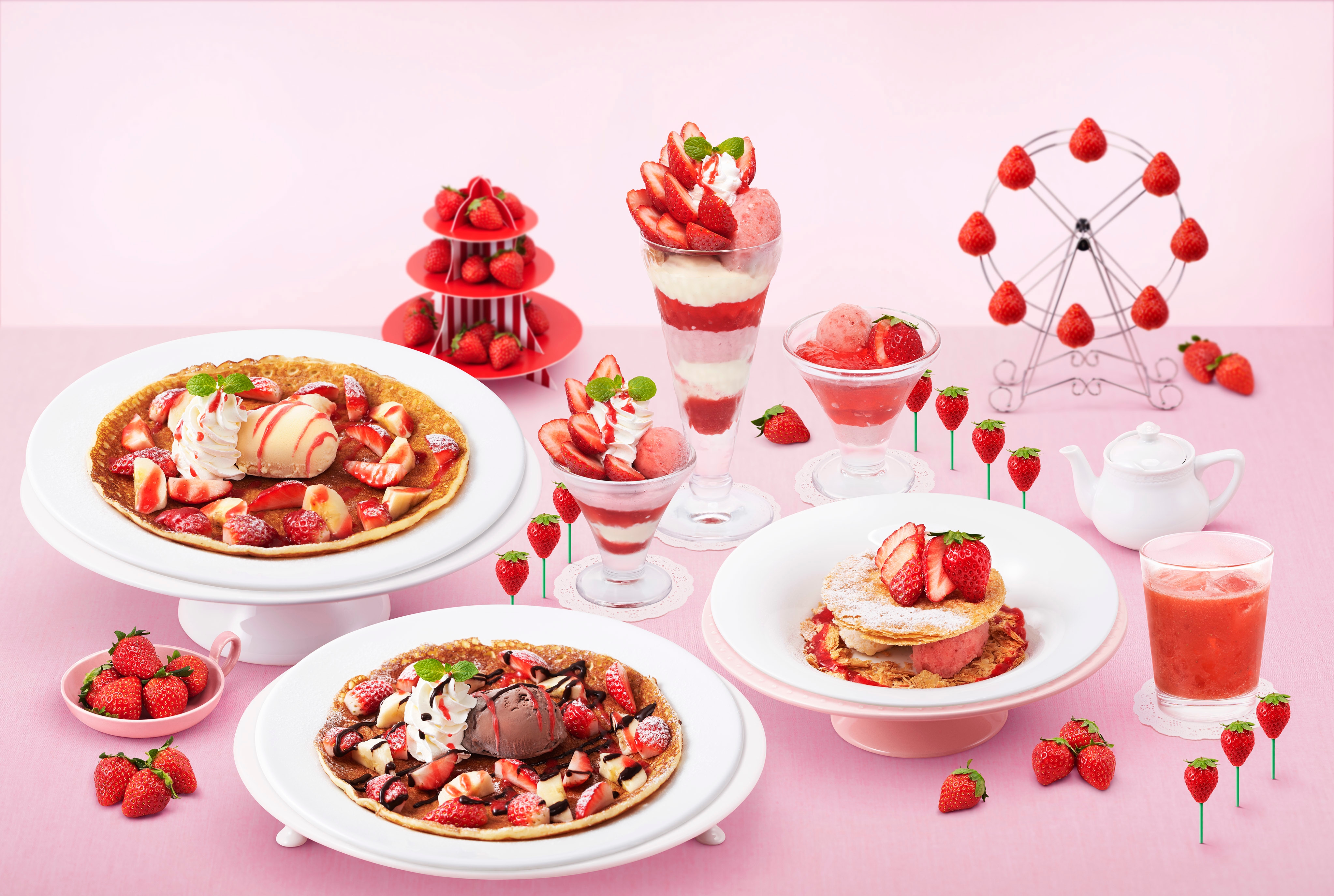 1月15日(いちごの日) デニーズ 苺づくしの「ストロベリーフェア