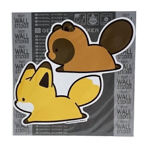 タヌキとキツネのステッカー