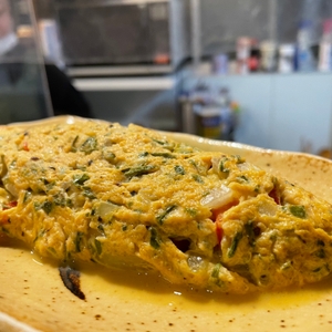 茶葉のスパニッシュオムレツ　