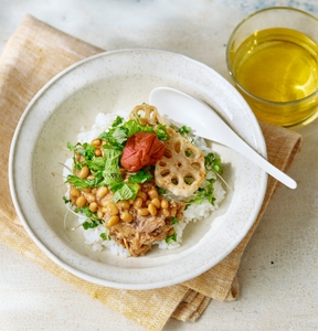 さばみそ納豆丼