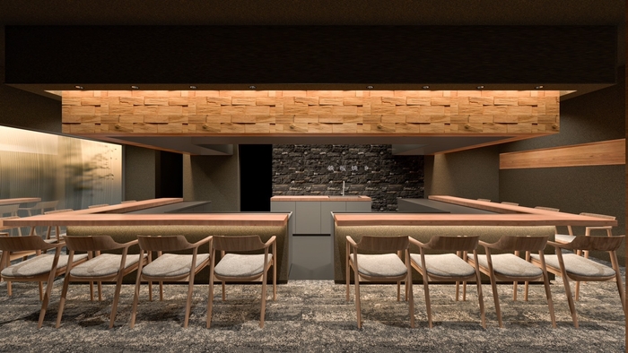 淡路 鉄板焼 レストラン 輝光 内観　カウンターイメージ