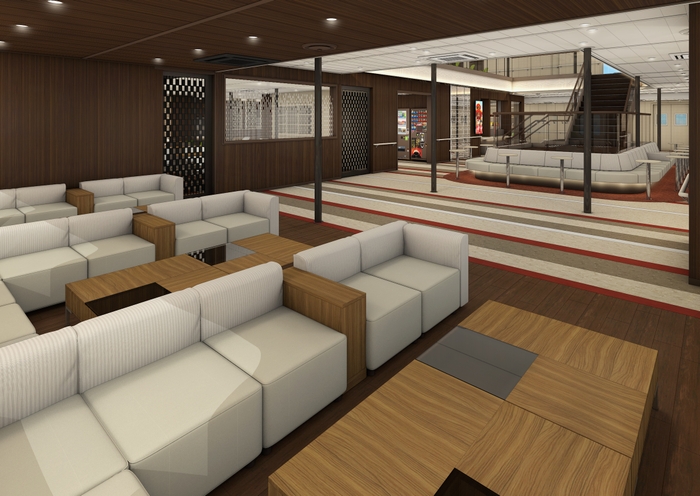 階段踊り場を利用したイベントステージ