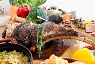 薪窯トマホークステーキ※お客様の前で切り分けて提供します