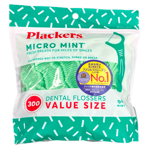 Plackers デンタルフロス マイクロクリーンミントフレーバー 300本