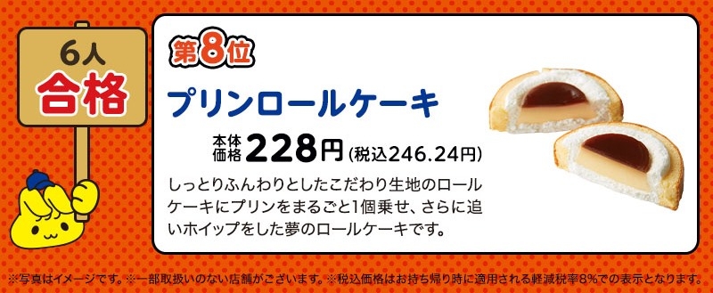 6人合格「プリンロールケーキ」(画像はイメージです。)