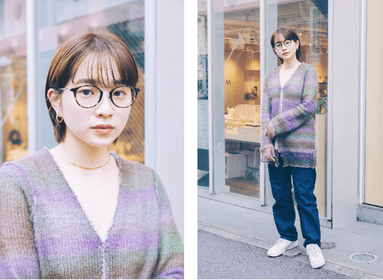 着用:ZC231006_49E1 ¥11,100(税込・セットレンズ代込)