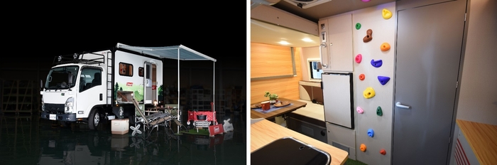 Colemanとコラボした「EXPEDITION EAGLE」(左：外観・右：内装)(※2)