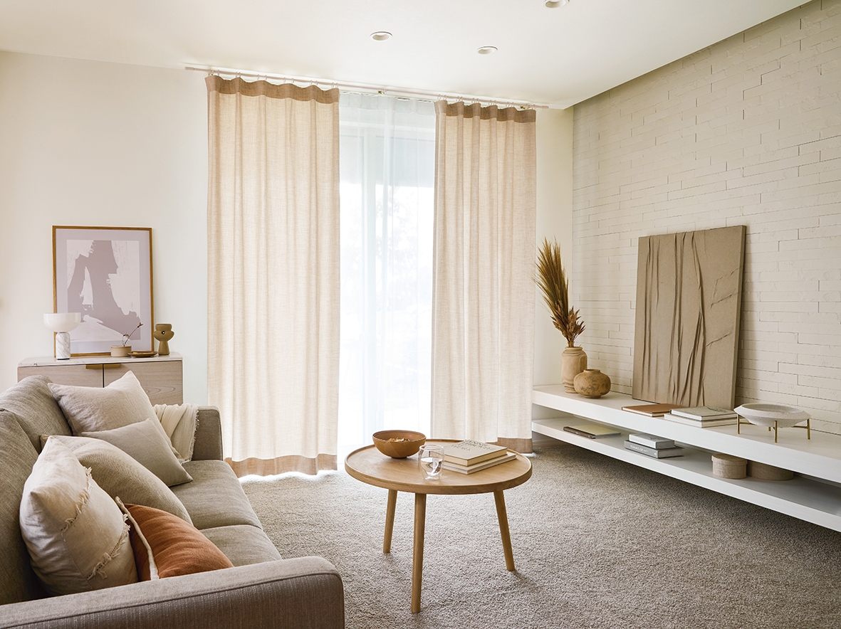 カーテンレール:モノブレンド16 グレージュ Bキャップ ネクスティダブルセット