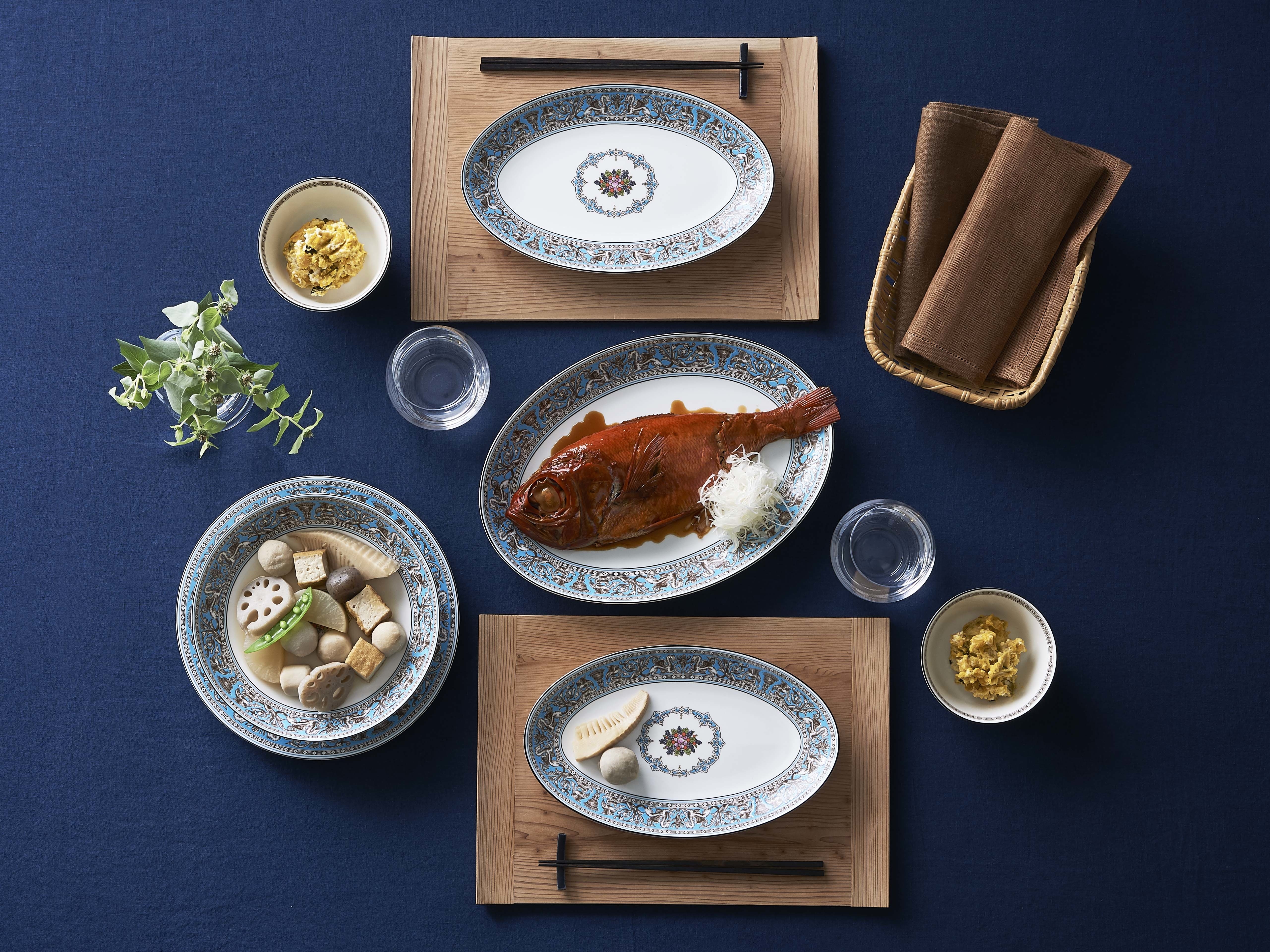 WEDGWOOD、19世紀後半から続くパターン 『フロレンティーン ターコイズ