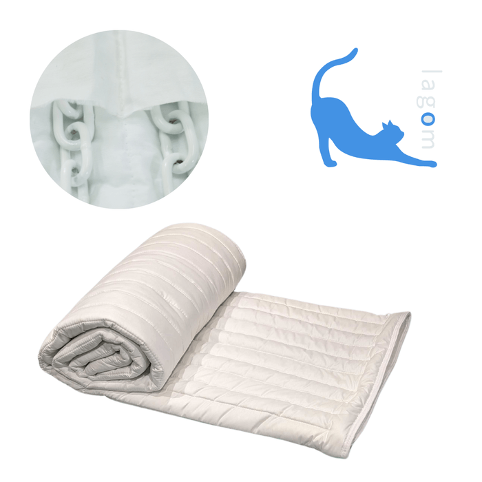 チェーンブランケットには特殊な塗装加工がされたチェーンが内蔵されています。