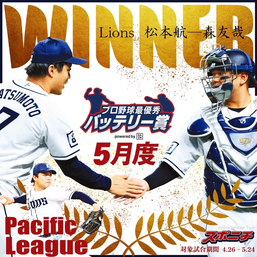 パ・リーグ 松本航投手ー森友哉捕手