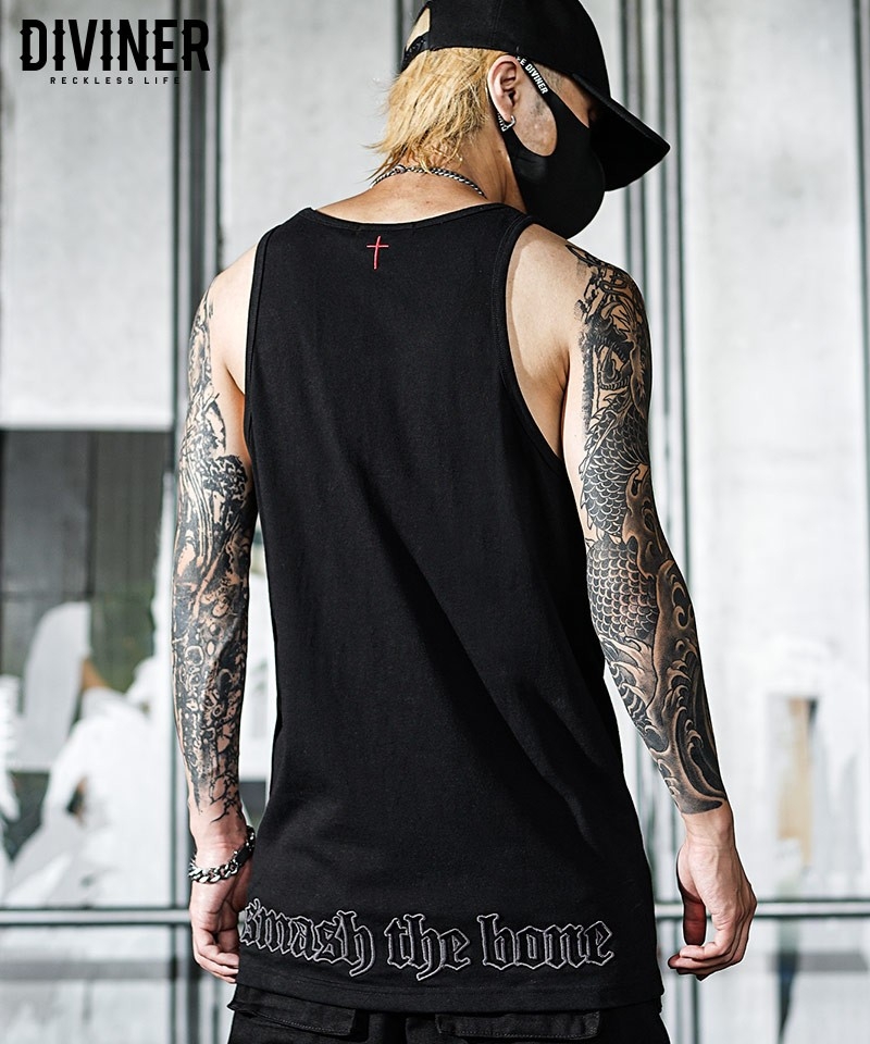 Smash The Bone Tanktop(ブラック/グレー)