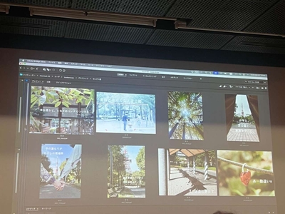 キャッチコピーを添えるワークショップ。参加者のフィードバックが飛び交います。