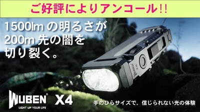 MakuakeアンコールプロジェクトLED小型懐中電灯 【WUBEN X4】33～36%OFF、最後の特別価格