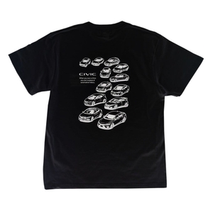 2401HD41-07 シビック Honda CIVIC HISTORY Tシャツ