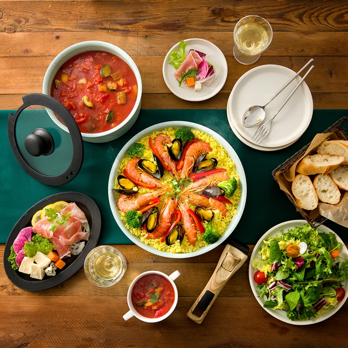 取っ手が取れるヒスイ&ダイヤモンドコーティング鍋