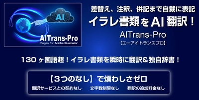 世界初！Adobe Illustrator(R)専用AI翻訳プラグイン 『AITrans-Pro』日本・海外同時発売