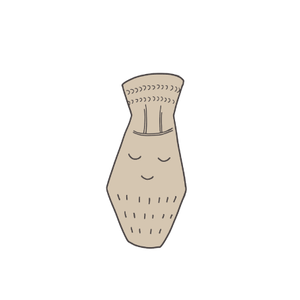 市内で発掘された弥生土器がモデルの「じゅーおーさん」