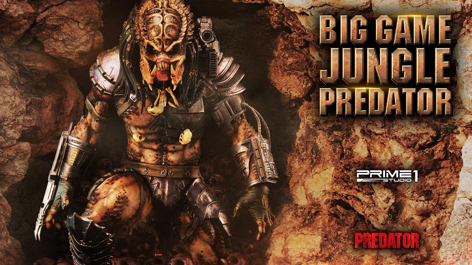 名作コミックの「プレデター」が約70cmの大型スタチューに!!アメコミのカバーアートを再現したマニア待望のプレデターが登場。