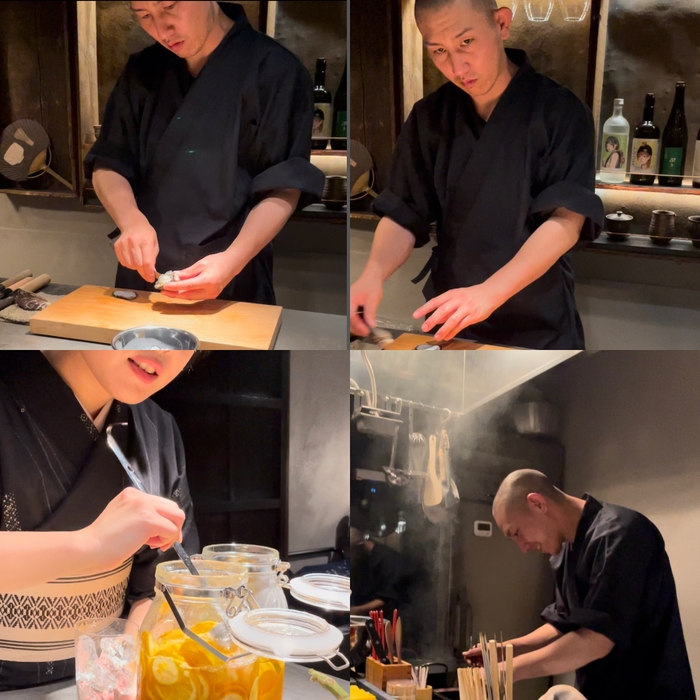 臨場感抜群のオープンカウンター